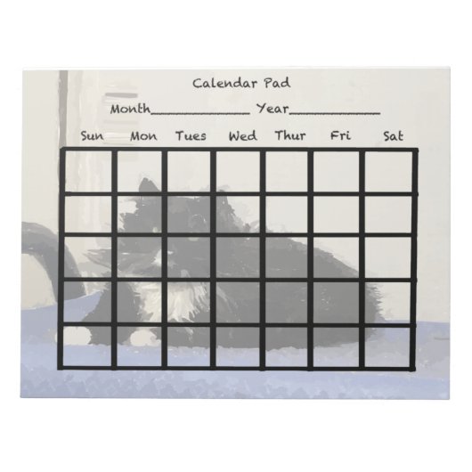 Cat Calendar Pad Notizblock (Vorderseite)