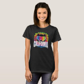 Cat California Rainbow Kitty Cat w Ski Goggles Rad T-Shirt (Vorne ganz)
