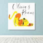 Cat Canvas Print Leinwanddruck (Insitu (Holzboden))