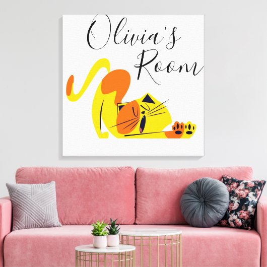 Cat Canvas Print Leinwanddruck (Insitu (Wohnzimmer))