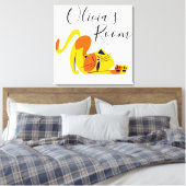 Cat Canvas Print Leinwanddruck (Insitu (Schlafzimmer))