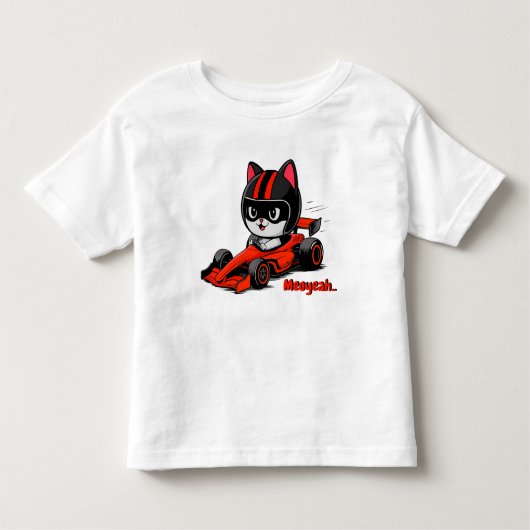 Cat Car Racing Kleinkind T-shirt (Vorderseite)
