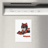 Cat Car Racing Magnet (In Situ (Geschirrspüler))