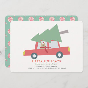 Cat Car Weihnachtsbaum Feiertage Ankündigung