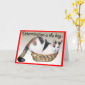 Cat Cards, lustige Ermutigung für einen Freund Karte (Gelbe Blume)