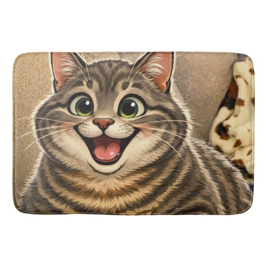 Cat caricature badematte (Vorderseite)