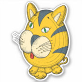 Cat Cartoon Aufkleber (Vorderseite)