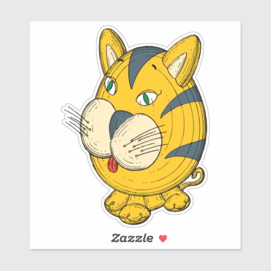 Cat Cartoon Aufkleber (Blatt)