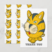 Cat Cartoon Dankeskarte (Vorne/Hinten)