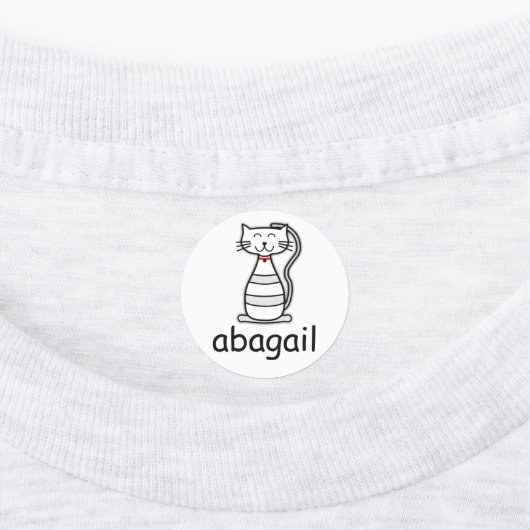 Cat Cartoon Etiketten (Befestigt)