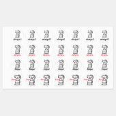 Cat Cartoon Etiketten (Blatt)