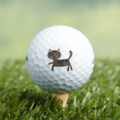 Cat Cartoon Funny Brown Stripes Mammals Pet Golfball (Insitu T-Shirt)