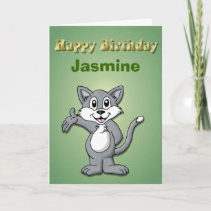 Cat Cartoon-Happy Birthday Card Karte