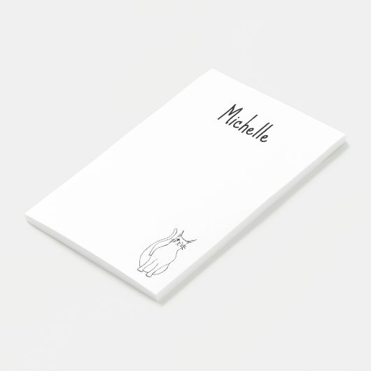 Cat Cartoon Niedlich Winking Kitty Simple Post-it Klebezettel (angewinkelt)