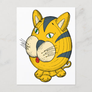 Cat Cartoon Postkarte