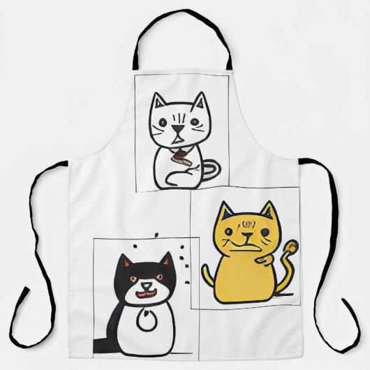 Cat Cartoon Schürze (Vorderseite)