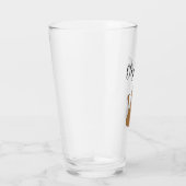 Cat Cartoon Zeichnend Tabby-Kätzchen Elegantes Skr Glas (Rechts)