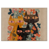 Cat Cat Cat Cutting Board, Glas Cutting Board Schneidebrett (Vorderseite)