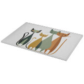 Cat Cat Cat Cutting Board, Glas Cutting Board Schneidebrett (Ecke)