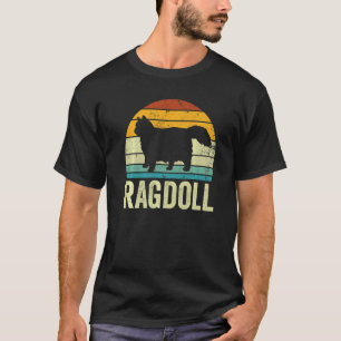 Cat Cat Mama Kitten Daddy Fur Parent Retro Ragdoll T-Shirt