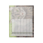 Cat Cat Weekly Personalisiert Menu Plan Notepad Notizblock (Rotiert)