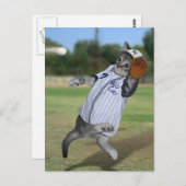Cat Catcher im Outfield! Postkarte (Vorne/Hinten)