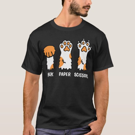 Cat Cats Cat Lover Cat Owner Rock Paper Scissors F T-Shirt (Vorderseite)