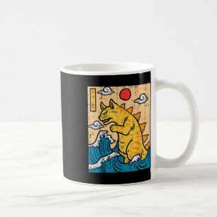 Cat Catzilla Funny Japanese Wave Art Men Women Kin Kaffeetasse