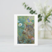 Cat Caught a Bird, Bruno Liljefors Postkarte (Stehend Vorderseite)