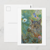 Cat Caught a Bird, Bruno Liljefors Postkarte (Vorne/Hinten)