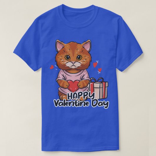 Cat Celebrate Valentinstag TShirt 2 (Design vorne)