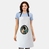 Cat Celestial Mystical Sukkulente Pflanze Hexe Ret Schürze (Getragen)