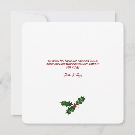 Cat Chaos Weihnachtsbaum Design Wasserfarbe Einladung (Rückseite)