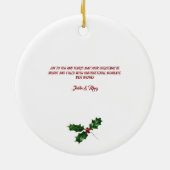 Cat Chaos Weihnachtsbaum Design Wasserfarbe Keramik Ornament (Hinten)