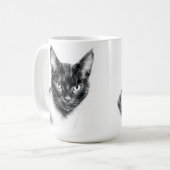 Cat Charcoal Kaffeetasse (Vorderseite Links)