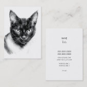 Cat Charcoal Visitenkarte (Vorne/Hinten)
