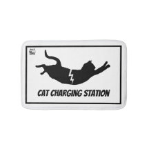 Cat Charge Station Bath Mat