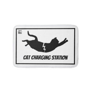 Cat Charge Station Bath Mat Badematte