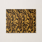 Cat cheetah Print geometrische Kunst Puzzle (Horizontal)