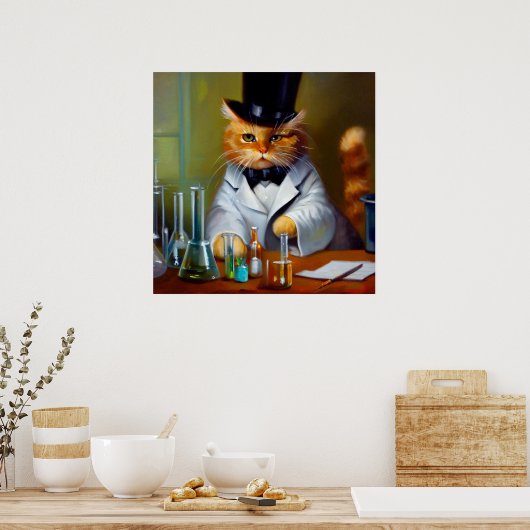 Cat Chemist Poster (Küche)