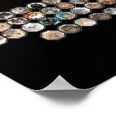 Cat Chemistry Pun Periodic Table Purriodic Poster (Ecke)