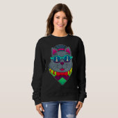 Cat Chess pieces Chess Board game Sweatshirt (Vorne ganz)