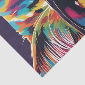 Cat Chic: Farbenfrohe Pop Kunst Katze in Sonnenbri Seidenpapier (Detail)