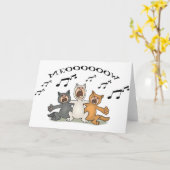 Cat Choir Karte (Gelbe Blume)