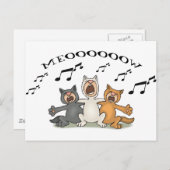 Cat Choir Postkarte (Vorne/Hinten)
