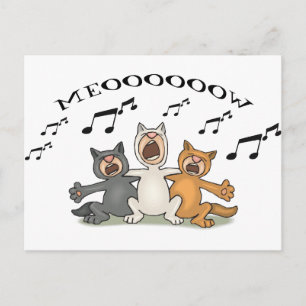 Cat Choir Postkarte