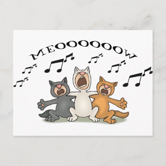 Cat Choir Postkarte (Vorderseite)