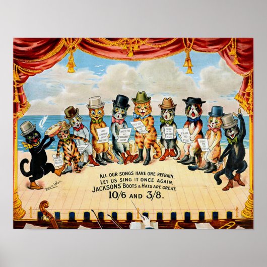 Cat Chorus, Louis Wain Poster (Vorne)