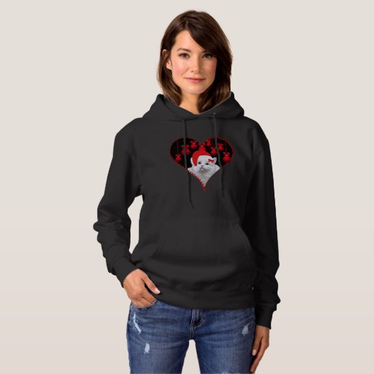 Cat Christmas - Adorable and Festive Feline Design Hoodie (Vorne ganz)