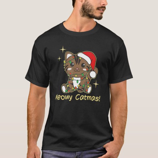 Cat Christmas Animals Cute Cats Meowy Catmas 8 T-Shirt (Vorderseite)